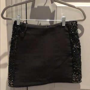 Black All Saints mini skirt with beading